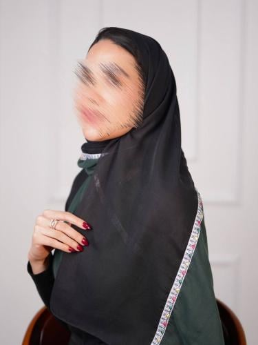 طرحة القط العسيري لونين (أسود-أخضر)