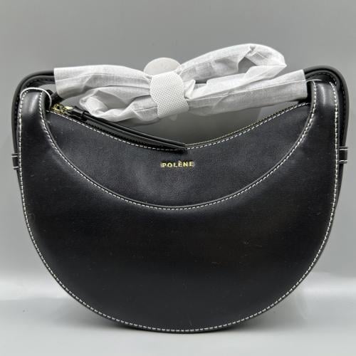 Polene bag اسود الخياطه ابيض