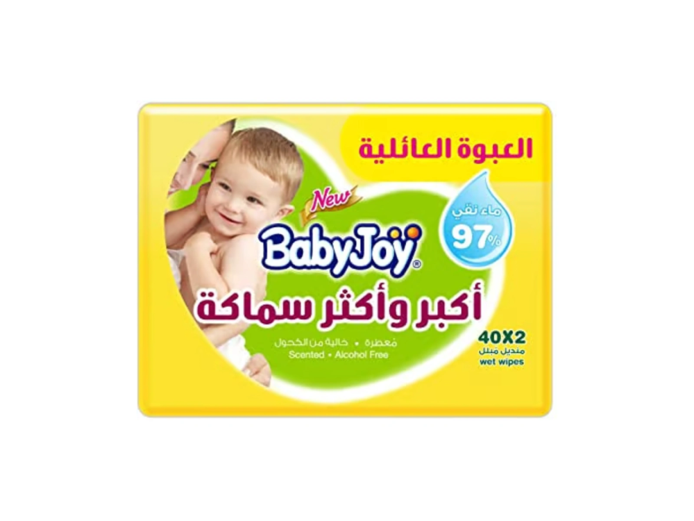 مناديل مبللة معطرة بيبي جوي 40منديل شدة2 عرض