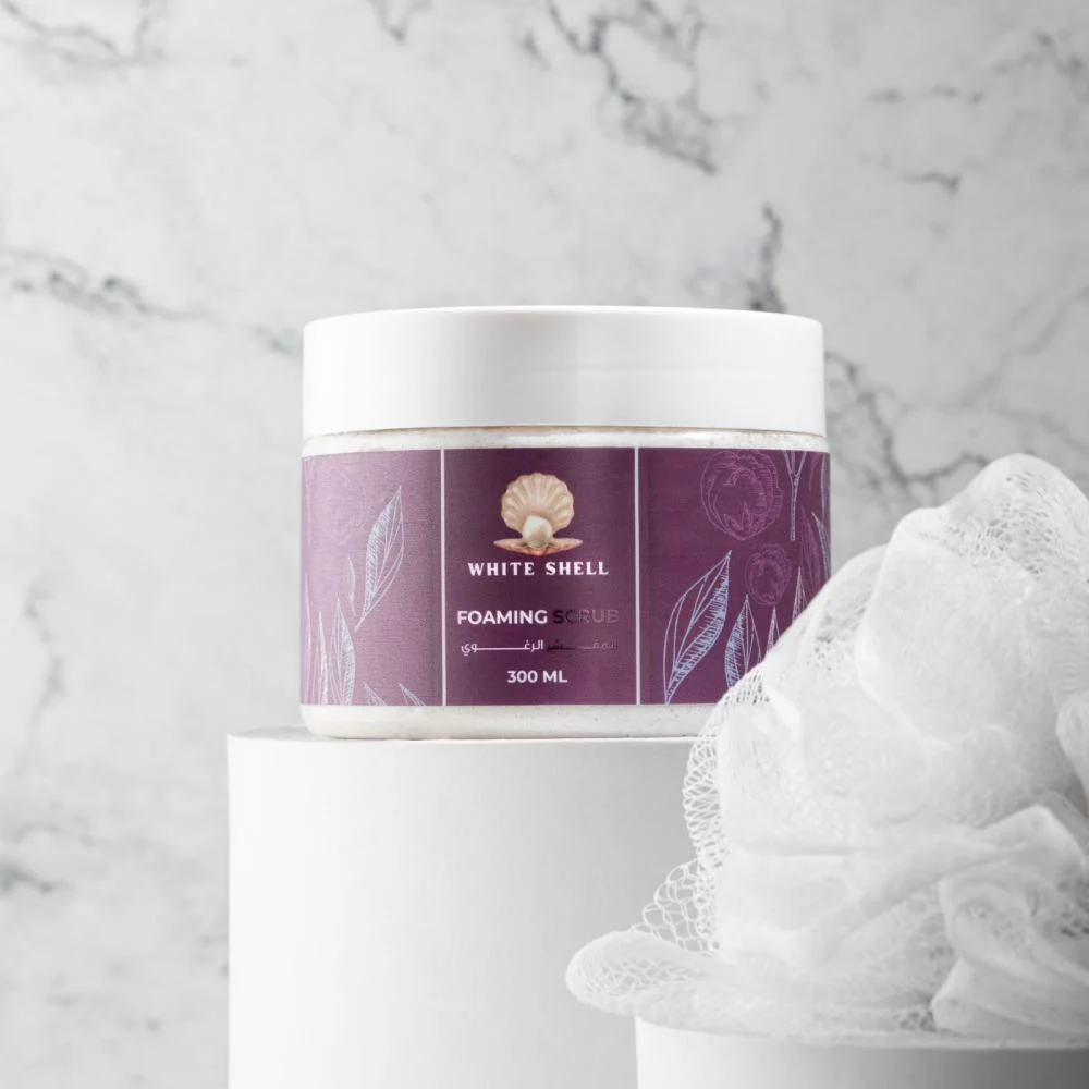 مقشر تبييض البشرة الرغوي وايت شيل 300 مل