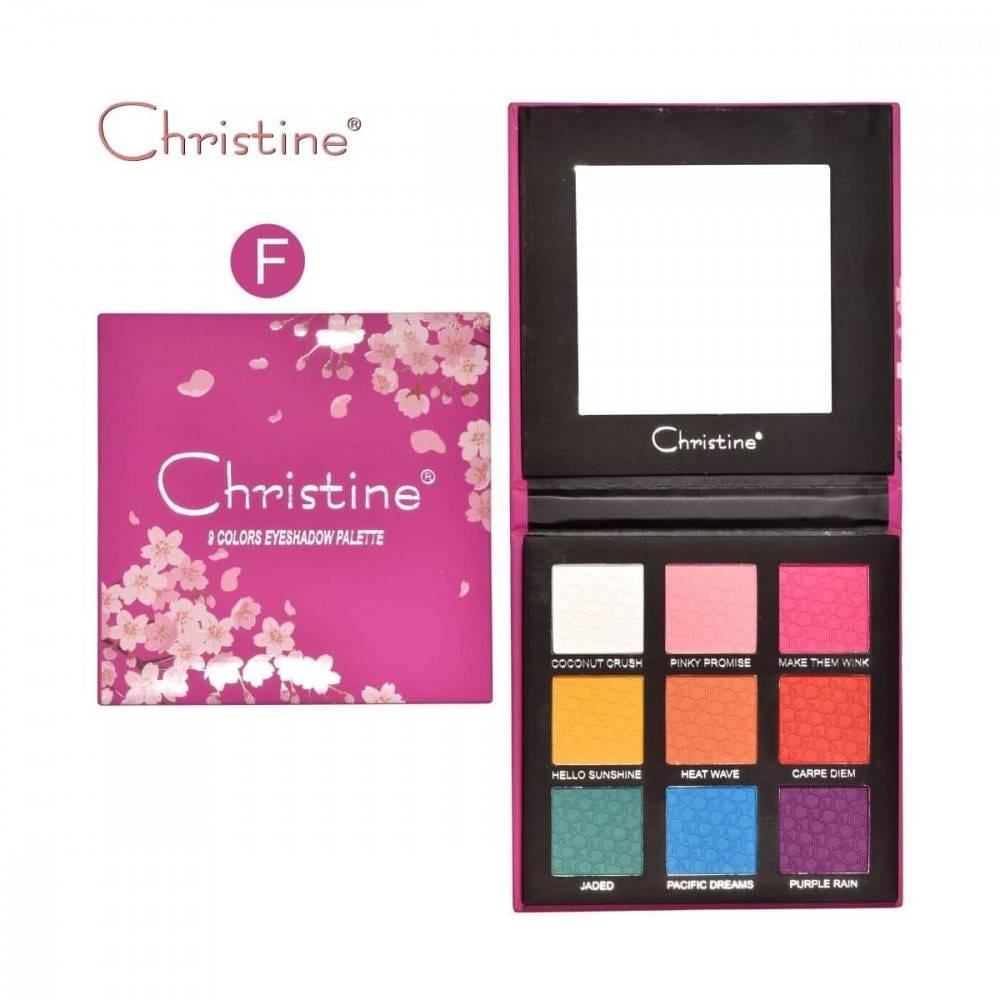 باليت ظلال عيون 9 ألوان من كريستين (E2213-F)