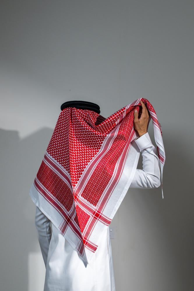 شماغ مرسوم دم الغزال
