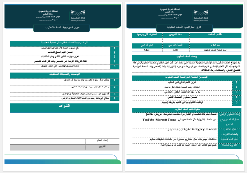 تقرير استراتيجية الصف المقلوب