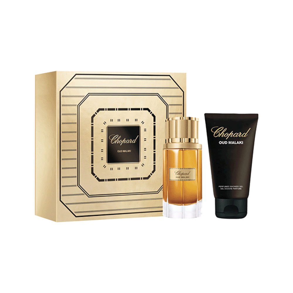طقم هدايا شوبارد عود ملكي من شوبارد للرجال (عطر 80 مل + جل استحمام 150 مل) - قطعتان