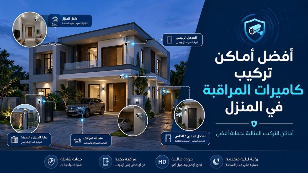 أفضل أماكن تركيب كاميرات المراقبة في المنزل