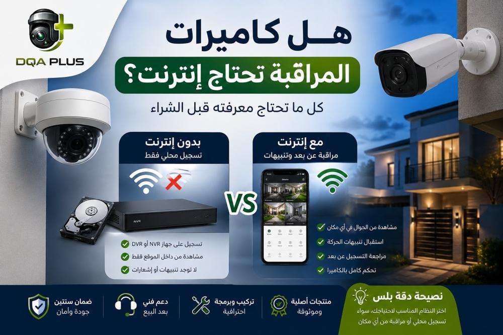 هل كاميرات المراقبة تحتاج إنترنت؟
