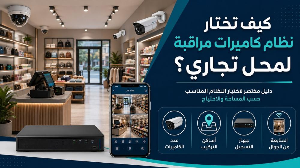 كيف تختار نظام كاميرات مراقبة لمحل تجاري؟