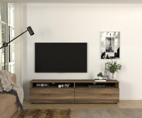 طاولة تلفزيون (صناعة تركية) موديل Rastone Walnut -...