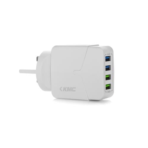 شاحن سفر KMC بقوة 22 وات 4 منافذ USB موديل CW-05