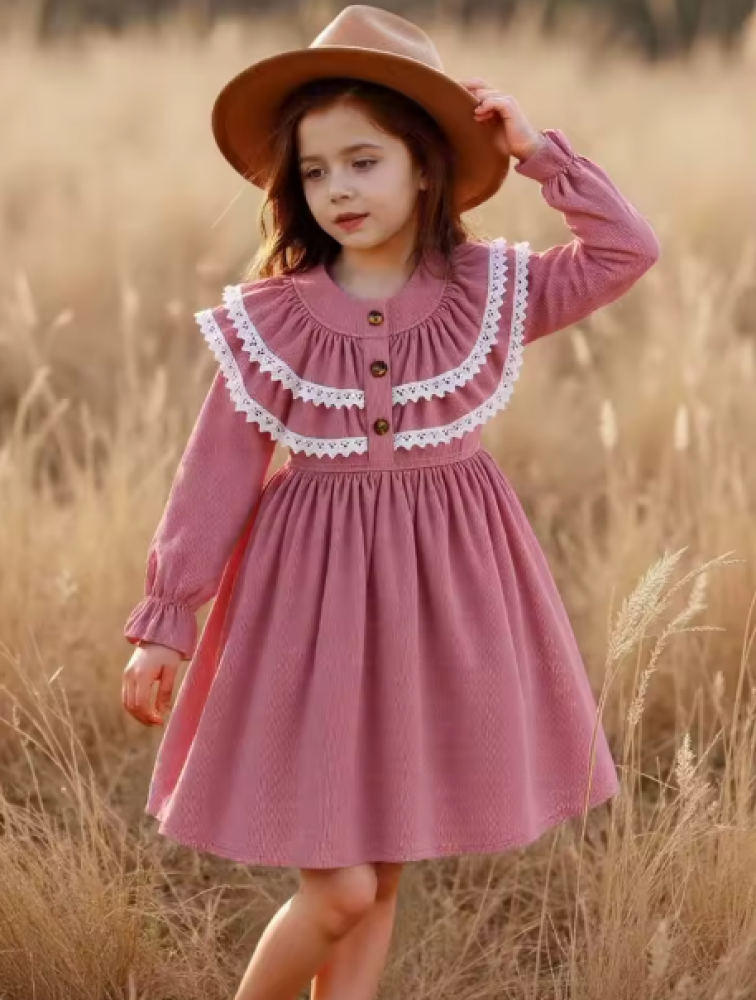 فستان بناتي بتصميم كلاسيك