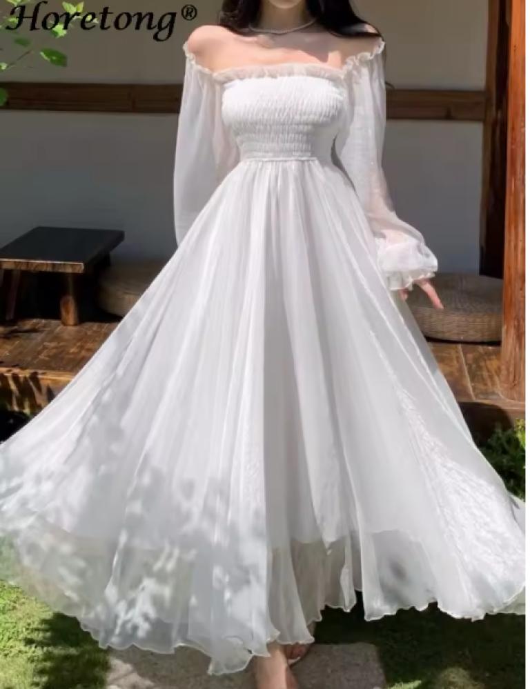 فساتين أبيض ماكسي أنيق