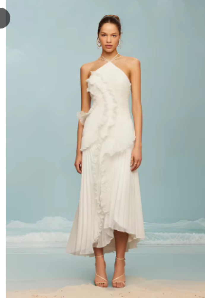 فستان نسائي مزين ب كرانيش