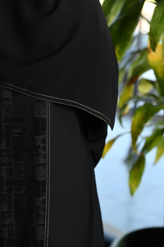عباية قماشها كريب ندى نصف كلوش