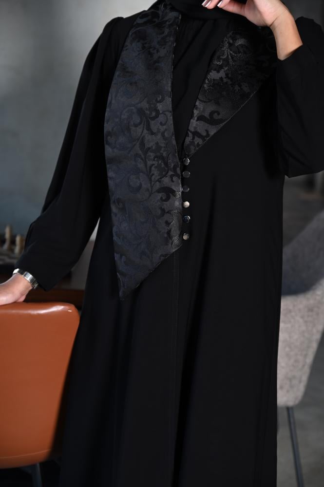 بليز قماش كريب مع تدخيلات جاكار فخم وانيق