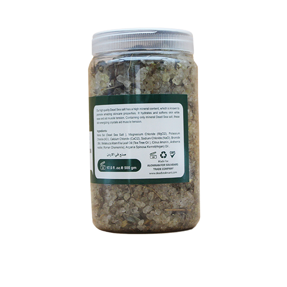 أملاح البحر الميت مغطس للقدمين مع زيت شجرة الشاي