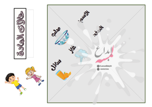 مطوية حالات المادة مادة العلوم للصف الأول الابتدائ...