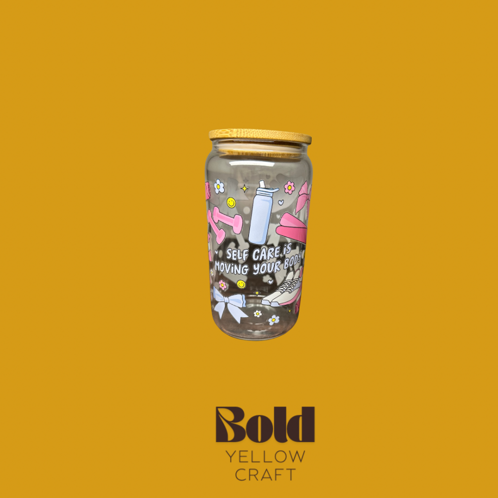 كوب زجاجي selfcare