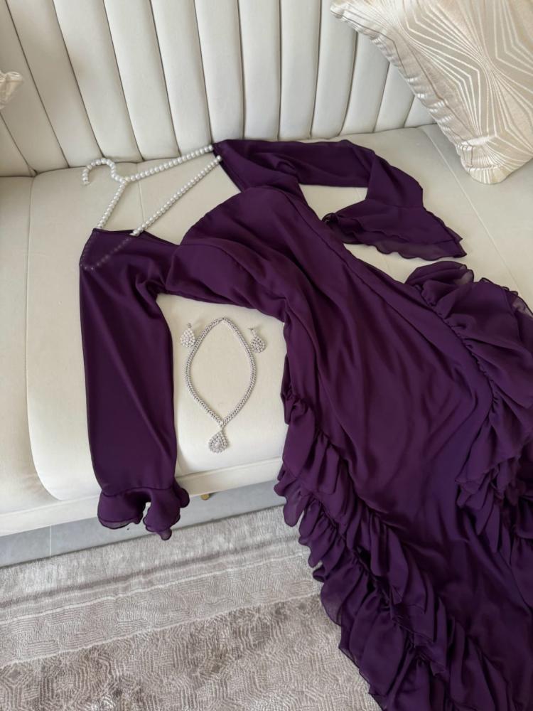 فستان شيفون مبطن