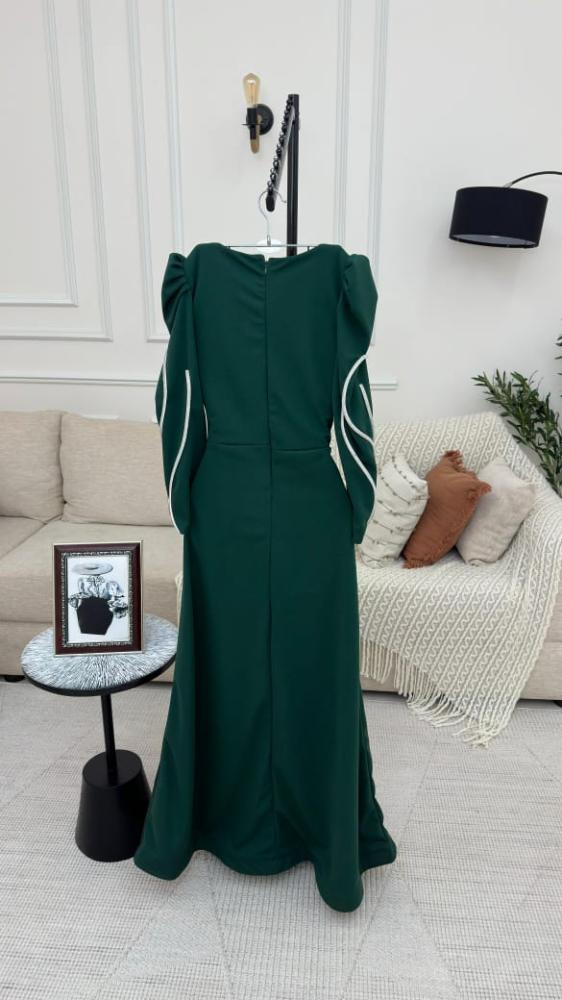 فستان كريب أخضر