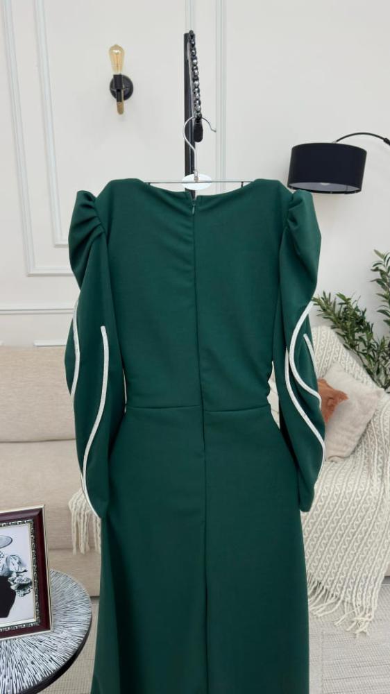 فستان كريب أخضر