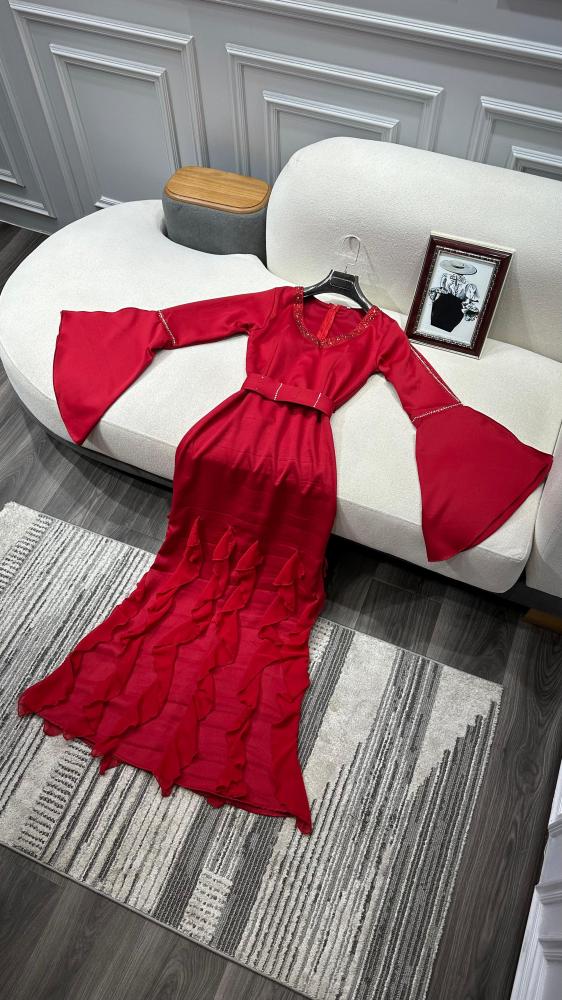 فستان سهرة تفته استرتش