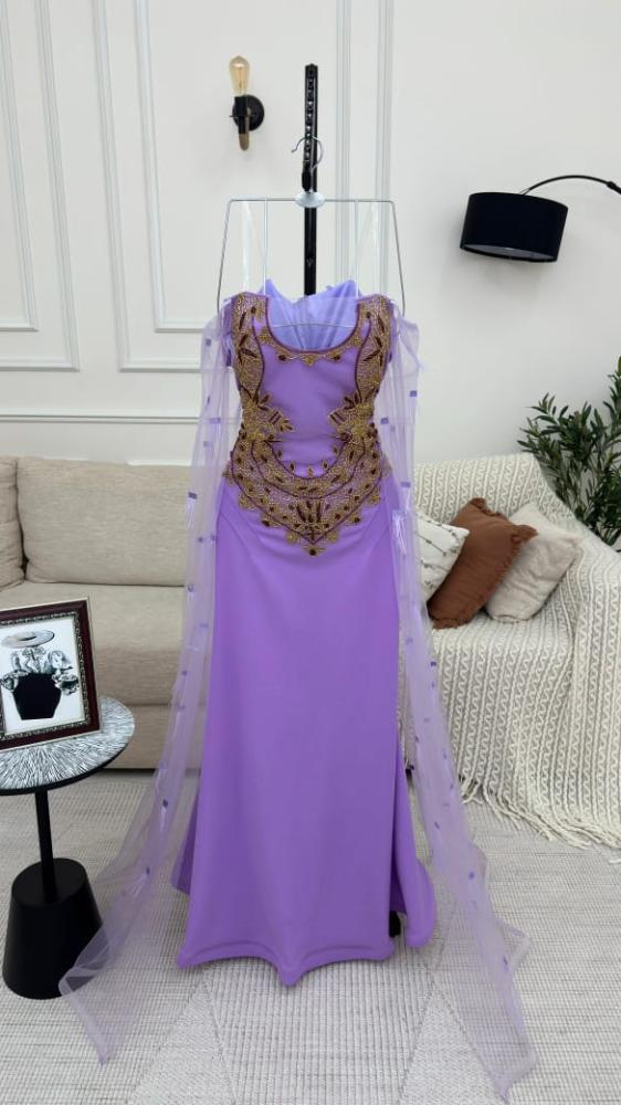 فستان كريب استرتش مطرز