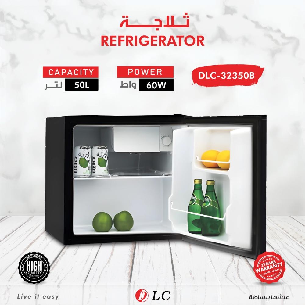 دي ال سي ثلاجة مكتبية باب واحد -1.5 قدم - 50 لتر - أسود - 50/60 هرتز DLC