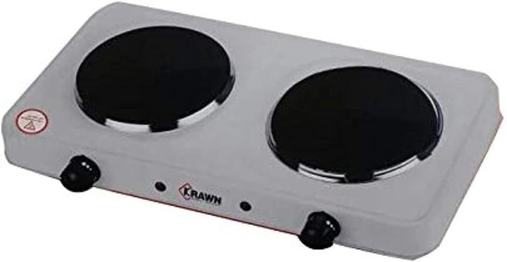 كراون موقد كهربائي 2 حجر (ابيض) KW-6223