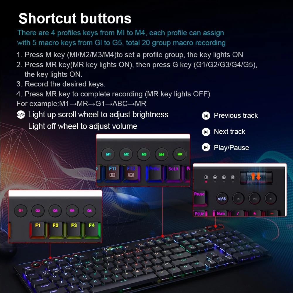 Redragon حورس K618 RGB