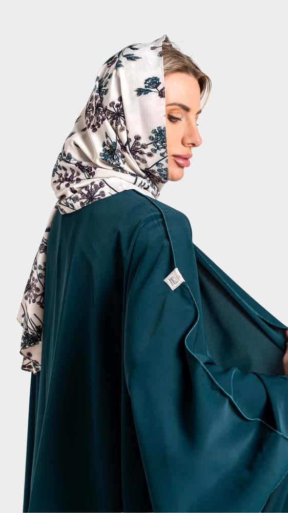 كلوش طايح حرير كوري تركوازي RH31