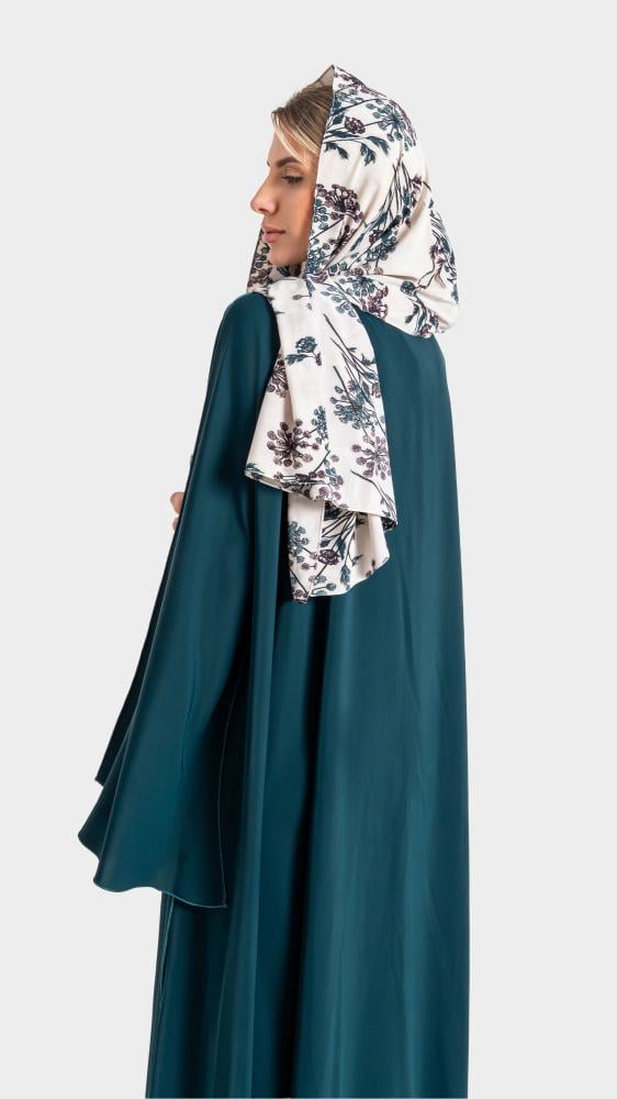 كلوش طايح حرير كوري تركوازي RH31