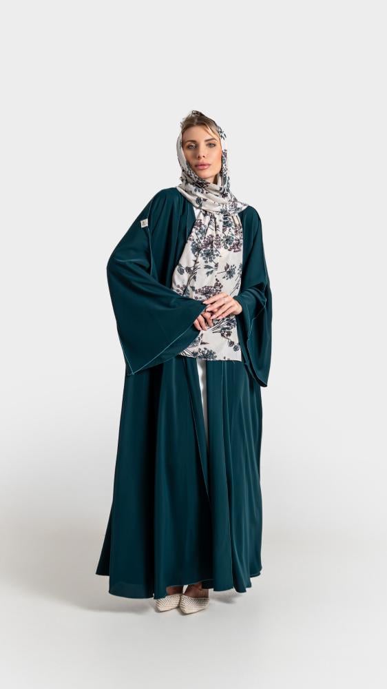 كلوش طايح حرير كوري تركوازي RH31