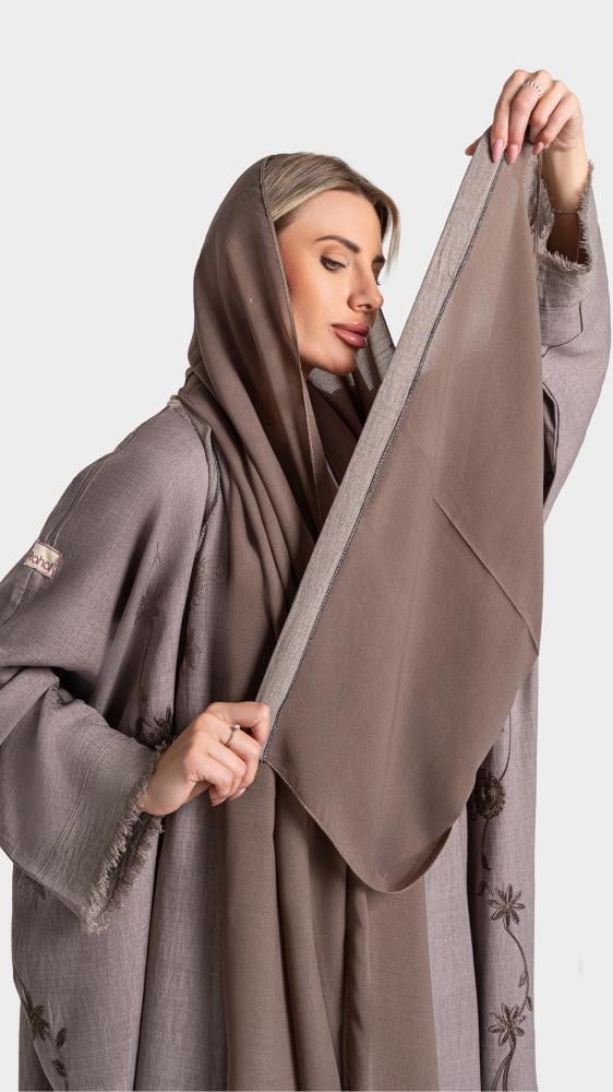 عباية ايه لاين  لون البيج البني RH26