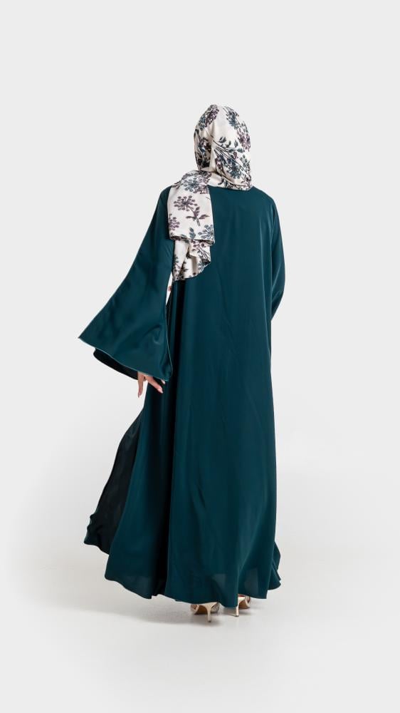 كلوش طايح حرير كوري تركوازي RH31