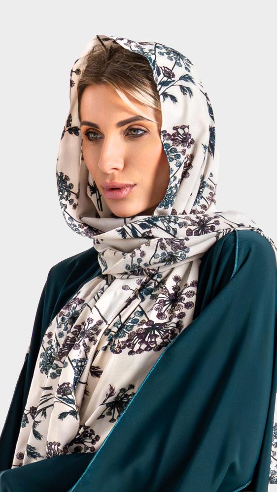 كلوش طايح حرير كوري تركوازي RH31