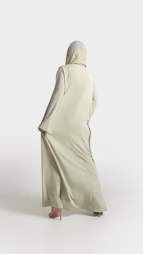 كلوش طايح حرير كوري اخضر فاتح RH30