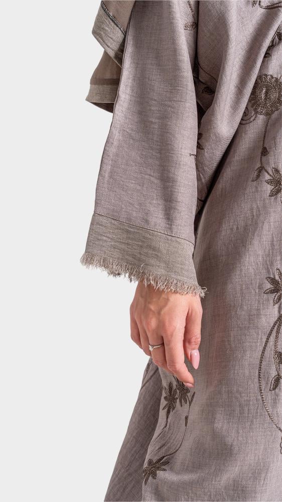 عباية ايه لاين  لون البيج البني RH26