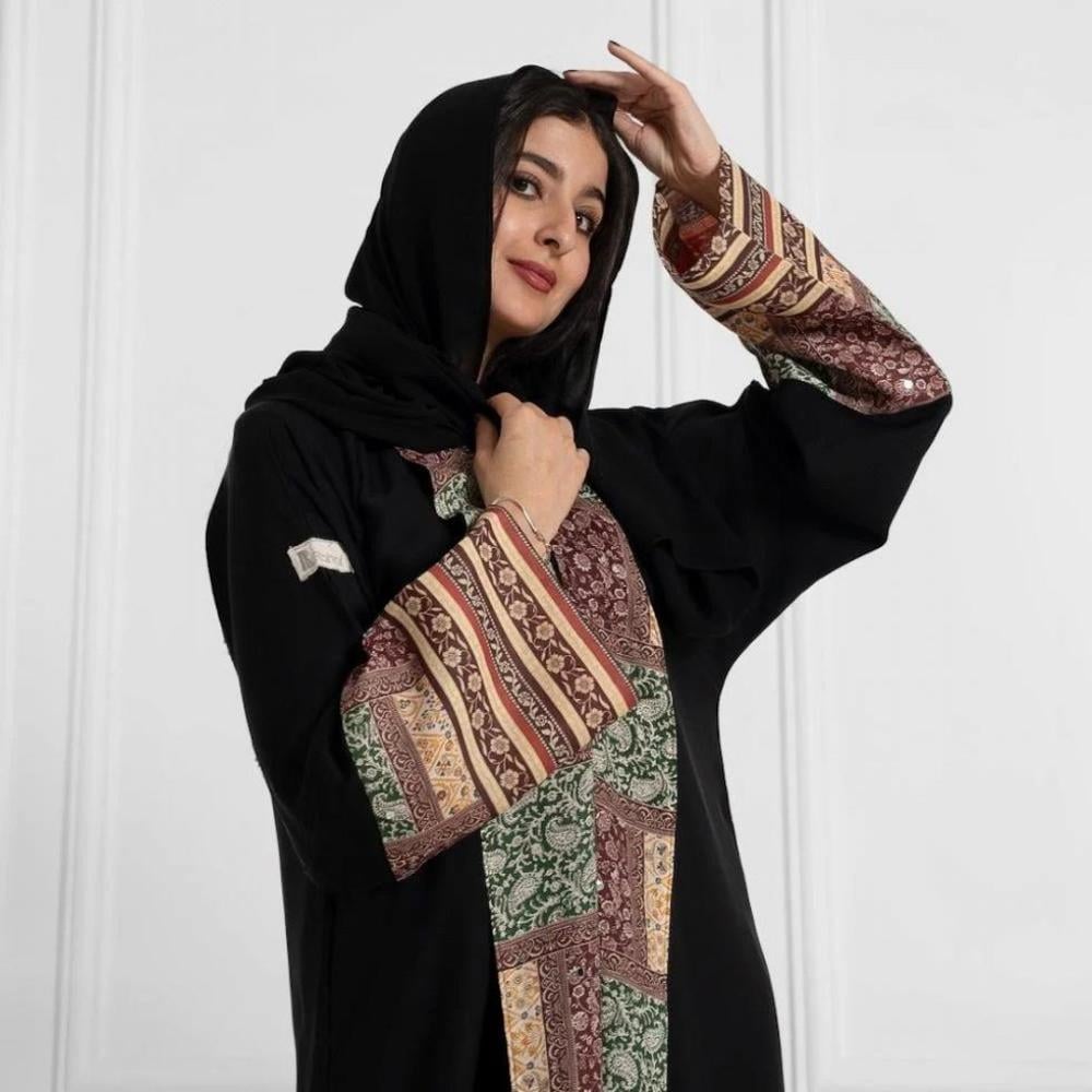 عباية سوبر ندي اكمام كتان RH47