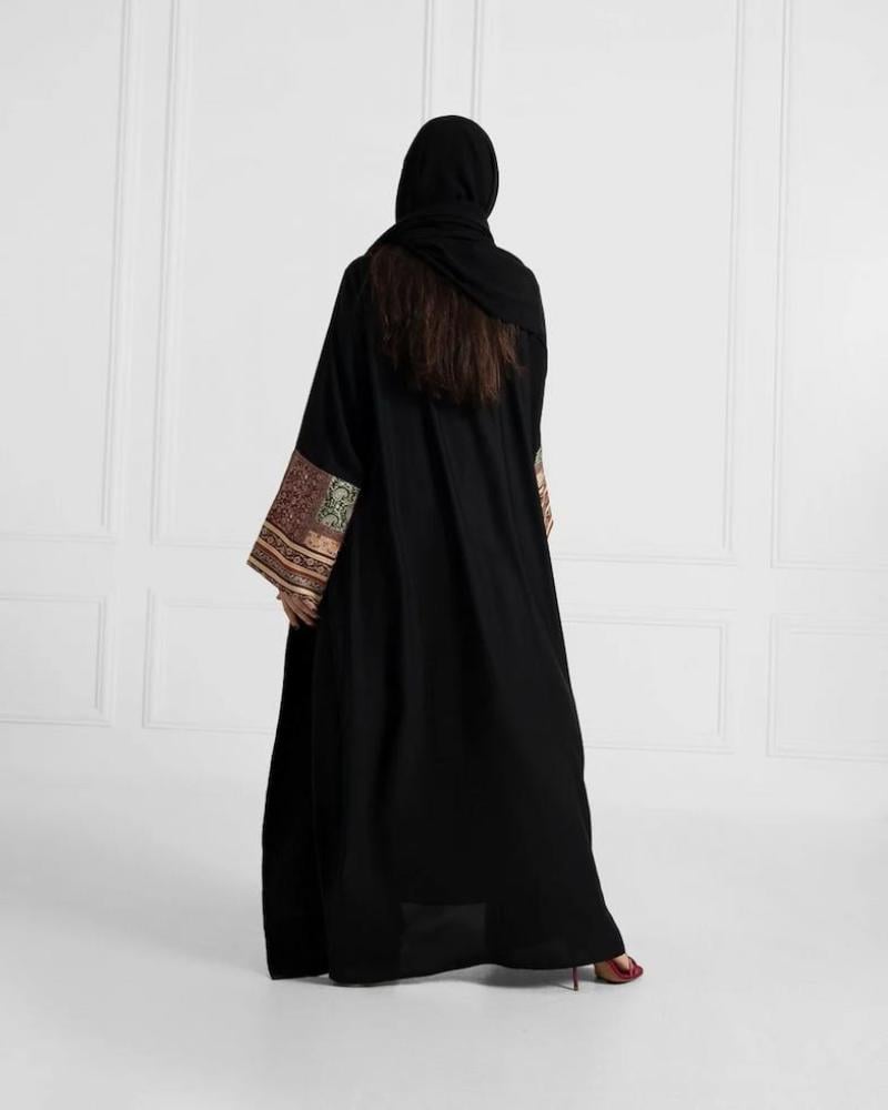 عباية سوبر ندي اكمام كتان RH47