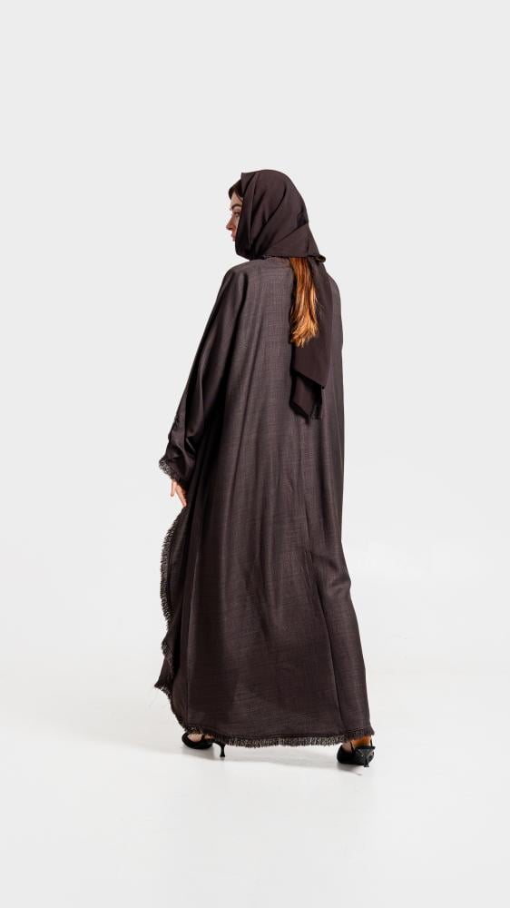 عبايه 4 قطع للسفر قماش كتان  RH36