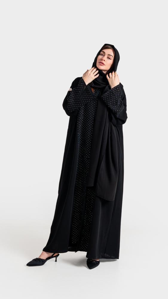 عبايه ربع كلوش قماش سفن ستار