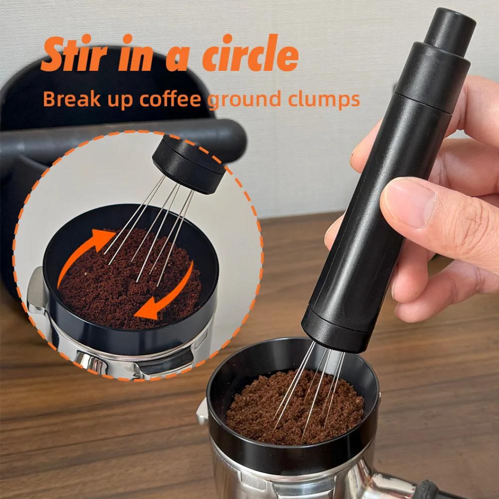 قابل للسحب WDT أداة اسبريسو فليك WDT أداة اسبريسو اثارة إبرة القهوة النمام 6 إبر تصغير أداة التوزيع