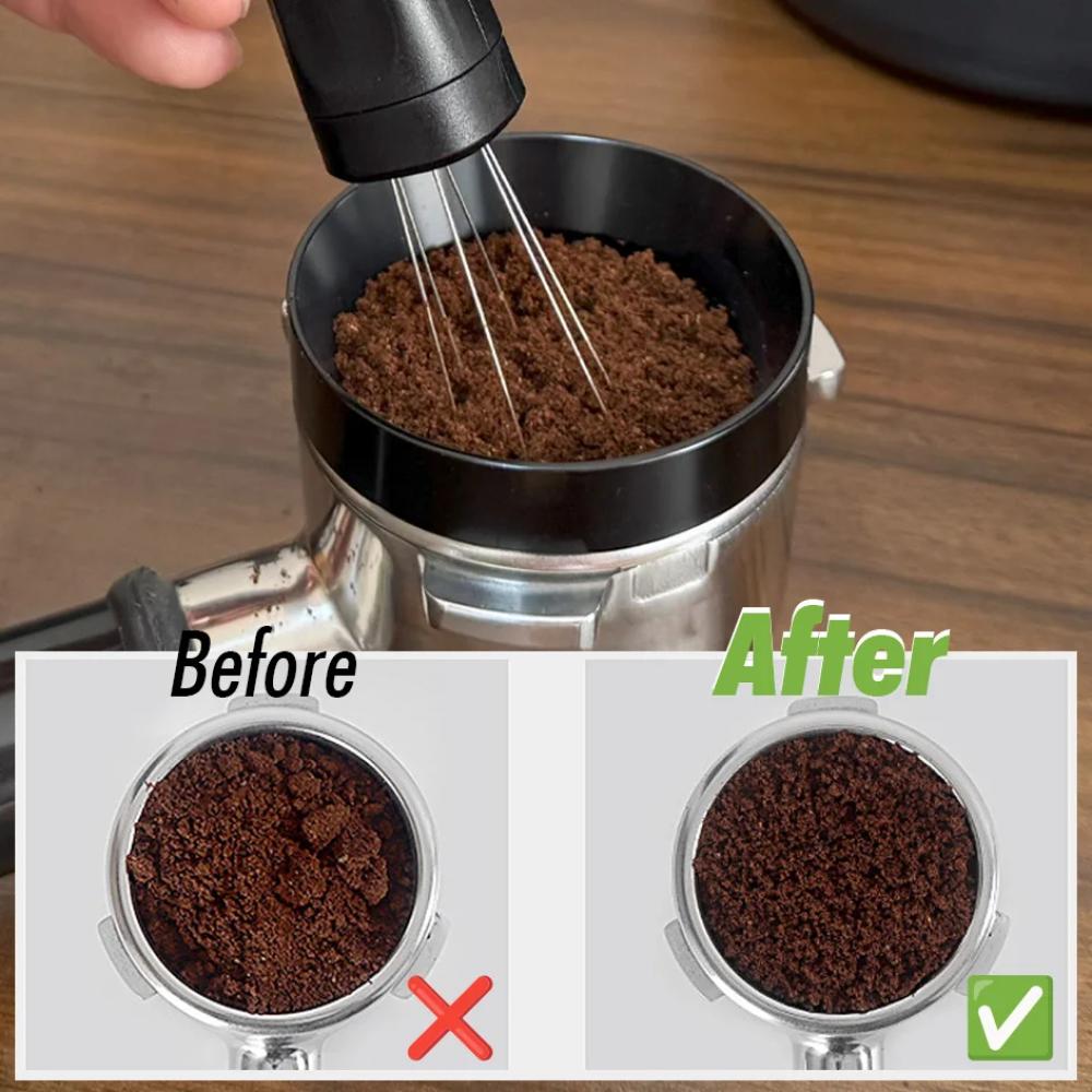 قابل للسحب WDT أداة اسبريسو فليك WDT أداة اسبريسو اثارة إبرة القهوة النمام 6 إبر تصغير أداة التوزيع