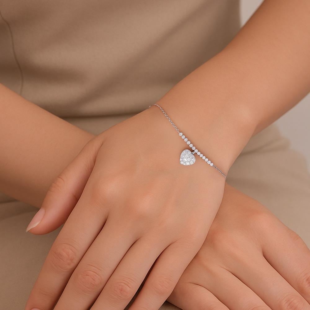 اسواره ذهب ابيض والماس