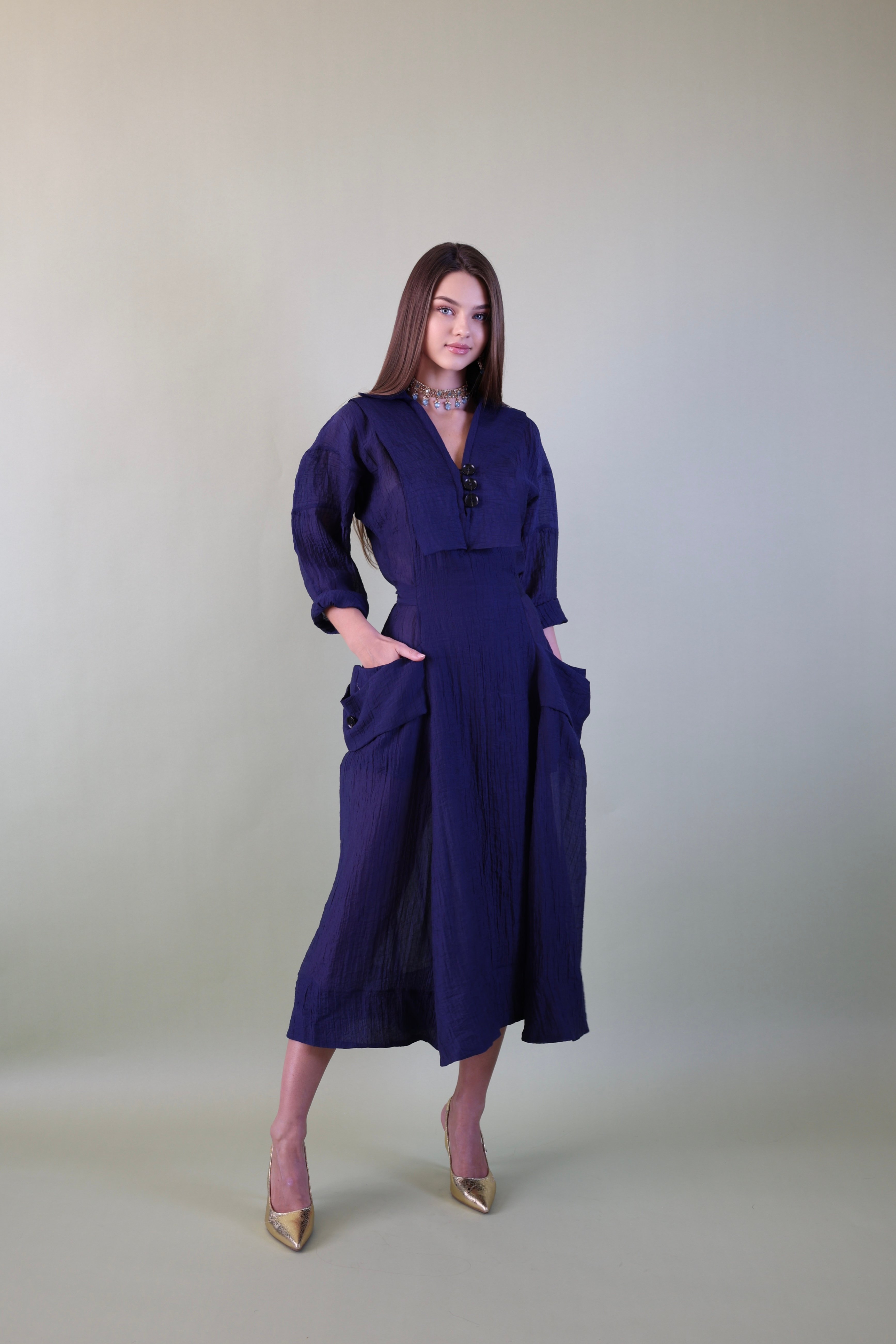 georgette fabric dress designs with crushed in a distinctive color and Design Summer Collar Size:22 Detroit CLEMENTINE BUTTERFLY SLEEVE MINI Buy White Georgette Dress