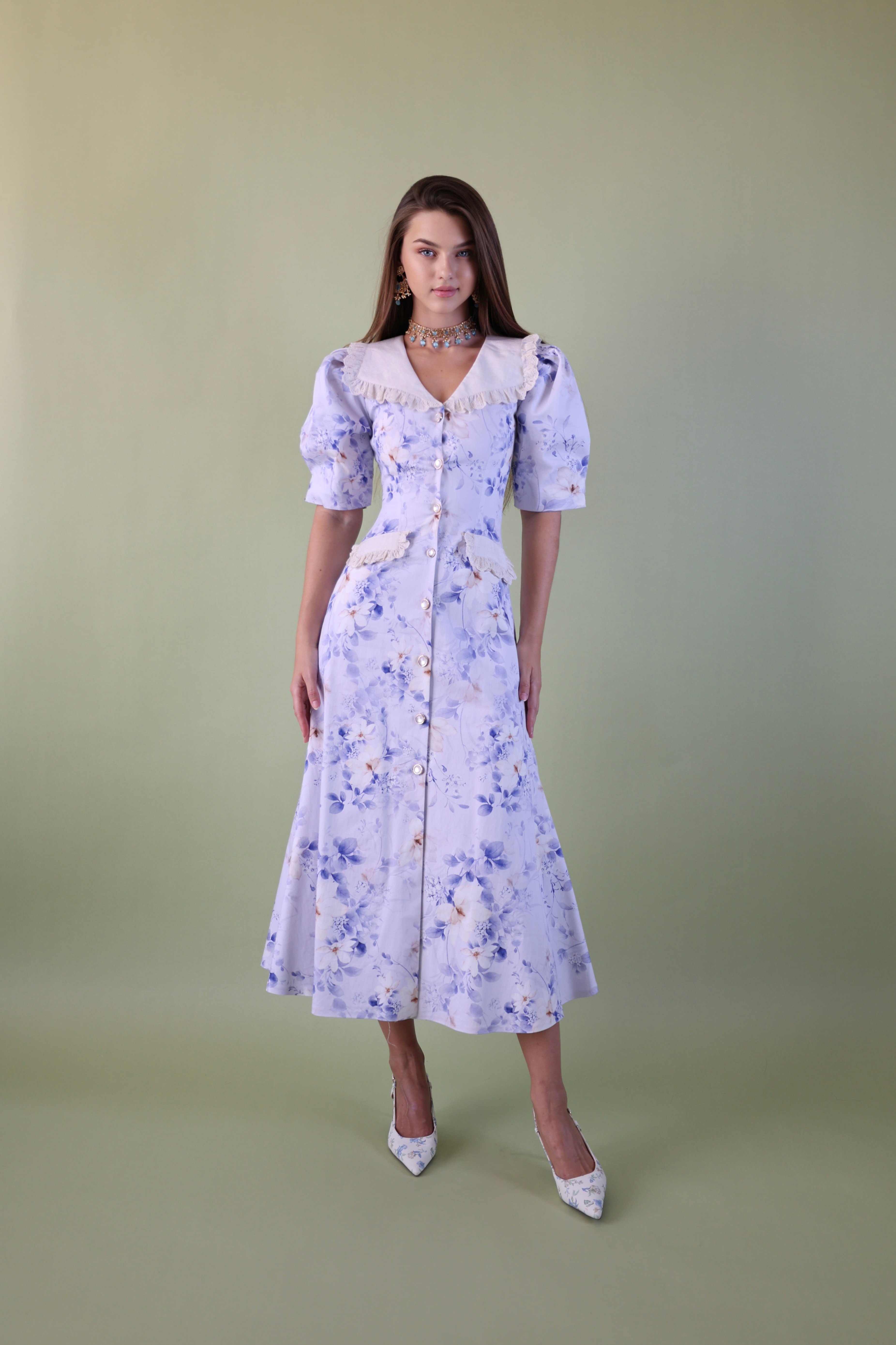 places to buy cute summer dresses for Women Twist Front Waffle Dress Sleeveless Sundresses Smocked-Bodice Crinkled Dress - Halter Dress Floral Strap Buttercups Lavender pattern Size:Mini (2