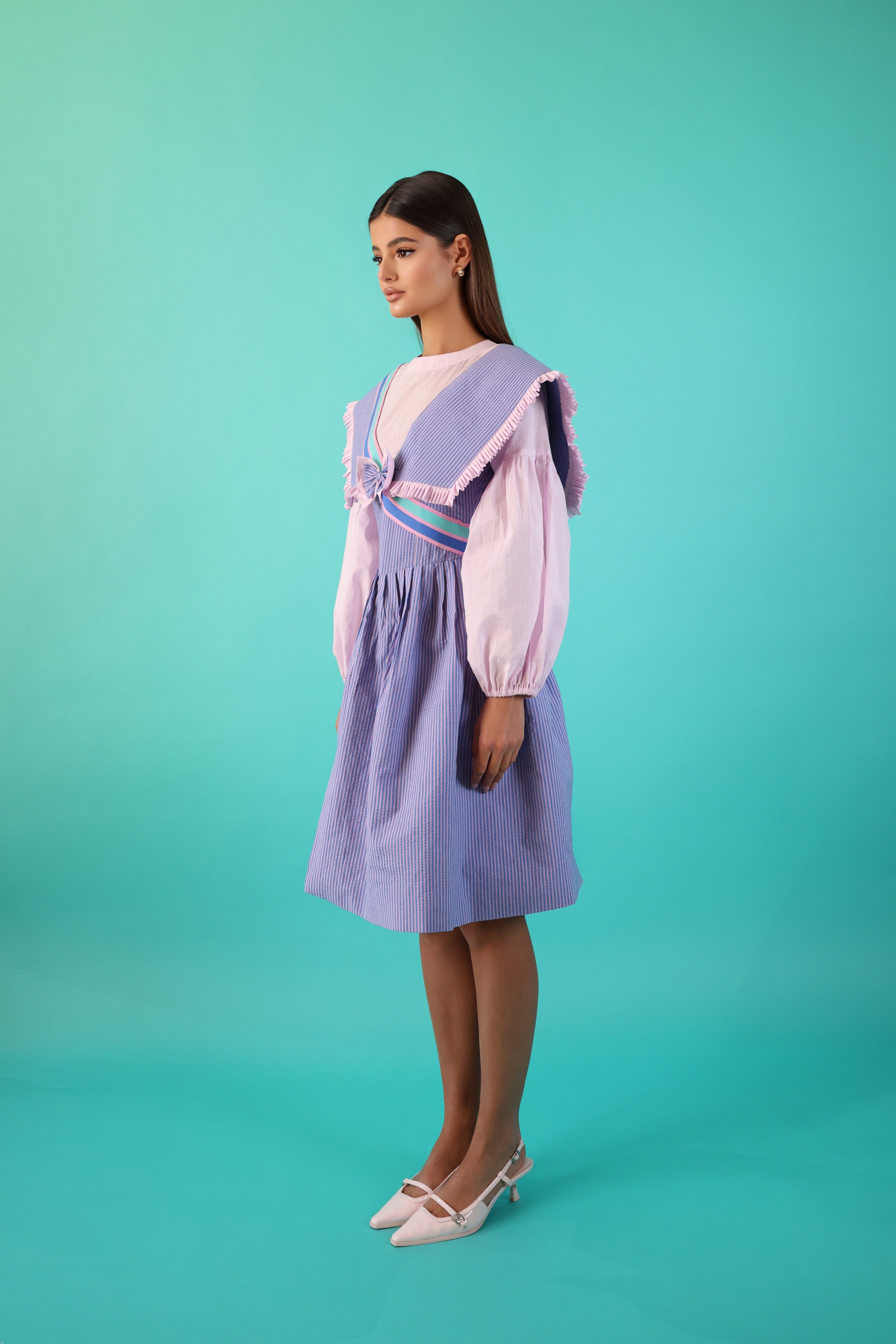 korean cotton dress A with A style, striped, made of two fabrics: and Korean Royal Blue Prom Dress Color:BLACK CRYSTAL PATENT QA Review perfect for those who