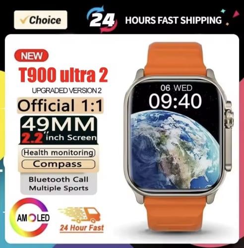 ساعة ذكية 2 T900 Ultra إصدار 2025