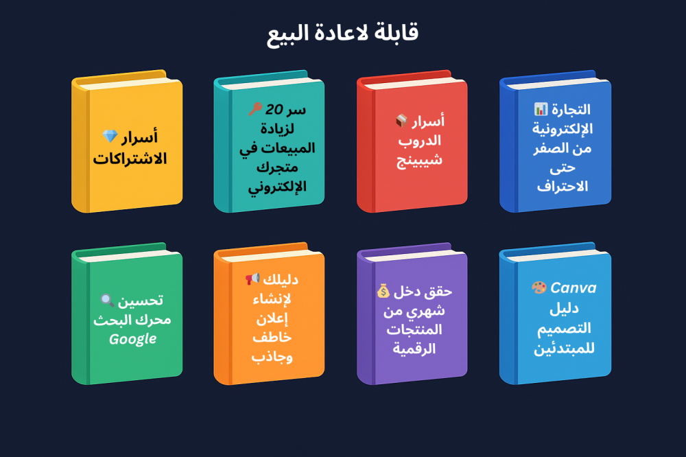 أهم الكتب والدلائل لنجاح تجارتك الإلكترونية