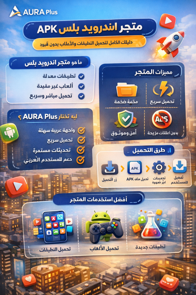 متجر اندرويد بلس APK: أفضل خيار لتحميل التطبيقات والألعاب بسهولة في 2026